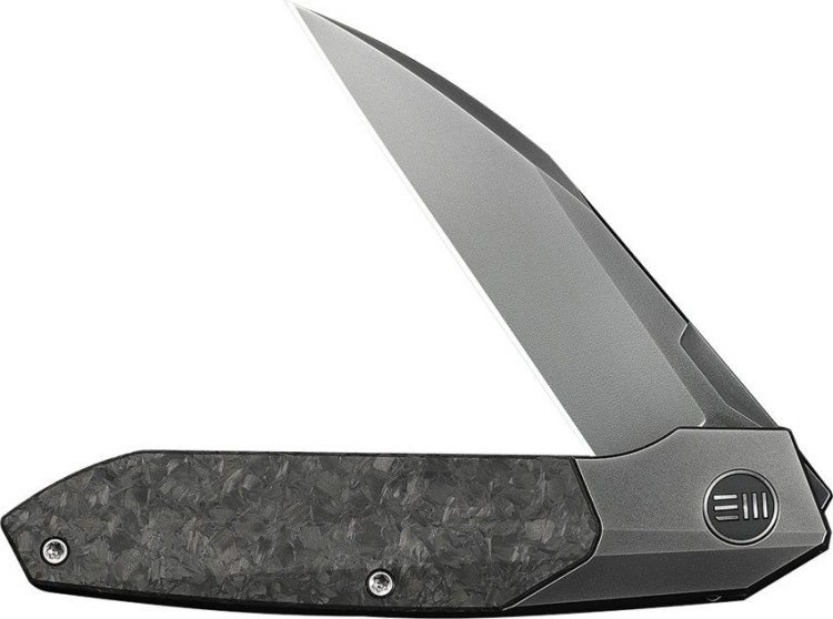 WE Knife Brr15 M390 | Gray Titanium Shredded CF Polished Gray