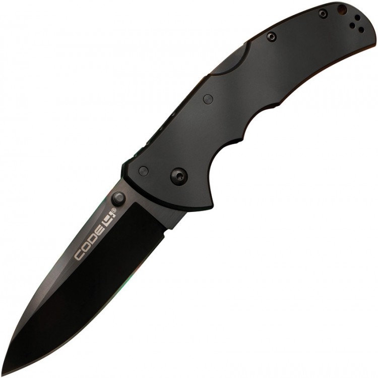 Складной нож Cold Steel Code 4 Spear Point CPM S35VN, black/black 58PASB