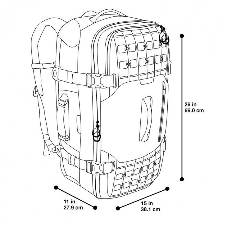 Cuchillo Maxpedition AGR Ironstorm Adventure Travel Bag gray RSMGRY