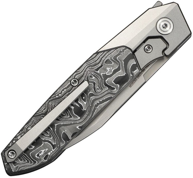 WE Knife Brr15 M390 Gray Titanium Aluminum Foil CF