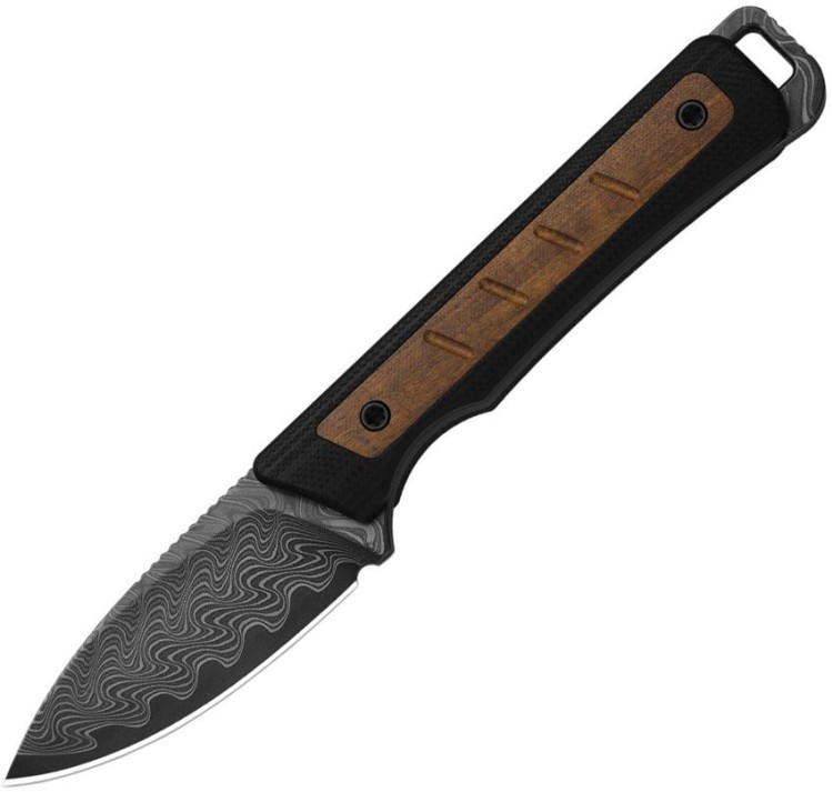 Cuchillo Cuchillo | Navajas Kizer Whiskey Jack Damascus Black G10 & Mkuruti