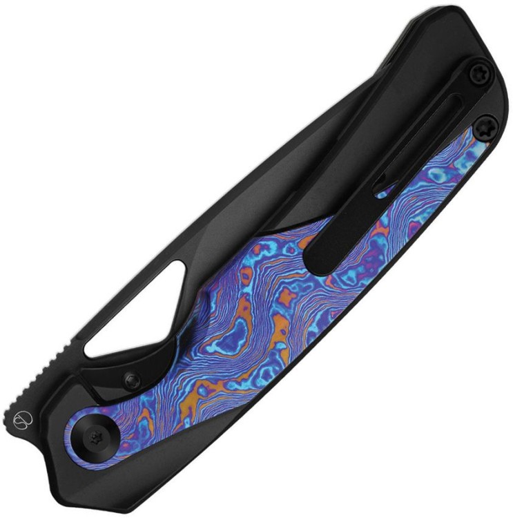 Cuchillo Cuchillo plegable | Navajas Kizer Cutlery Topsail Timascus | S45VN | Titanium