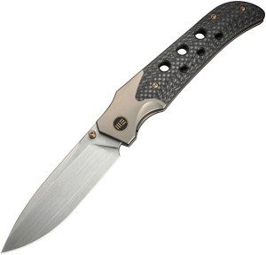 Cuchillo plegable д WE Knife WE-Guthrie Champagne Titanium Twill CF