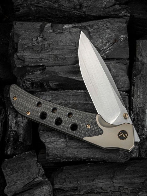 WE Knife WE-Guthrie Champagne Titanium Twill CF WE Knife WE-Guthrie Champagne Titanium Twill CF