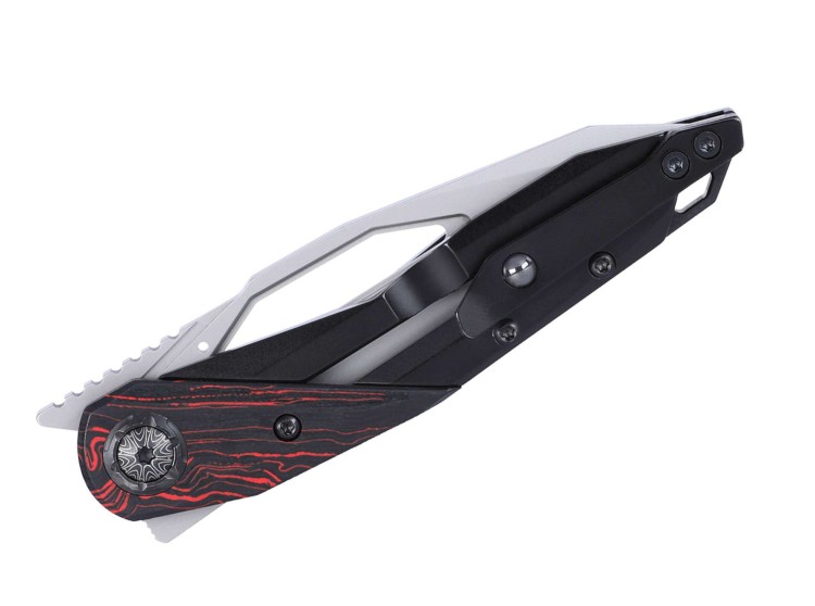 Taschenmesser CRKT Nucleus 12C27 Steel | G10 Red & Black