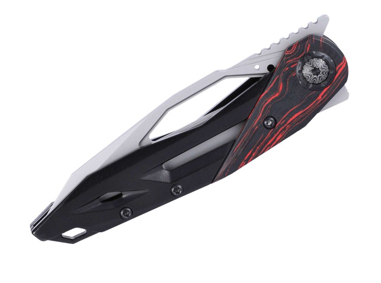 Taschenmesser CRKT Nucleus 12C27 Steel | G10 Red & Black
