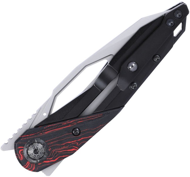 Cuchillo Cuchillo plegable | Navajas CRKT Nucleus 12C27 Steel | G10 Red & Black