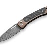 Складной нож LionSteel TWAIN Damascus Ti Bronze CF