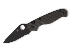 Taschenmesser Spyderco ButtonUp CF | Black Blade