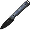 Cuchillo Cuchillo | Navajas Kizer Whiskey Jack 10V Black Norplex UltreX Micarta & Multicolored Vortex Micarta