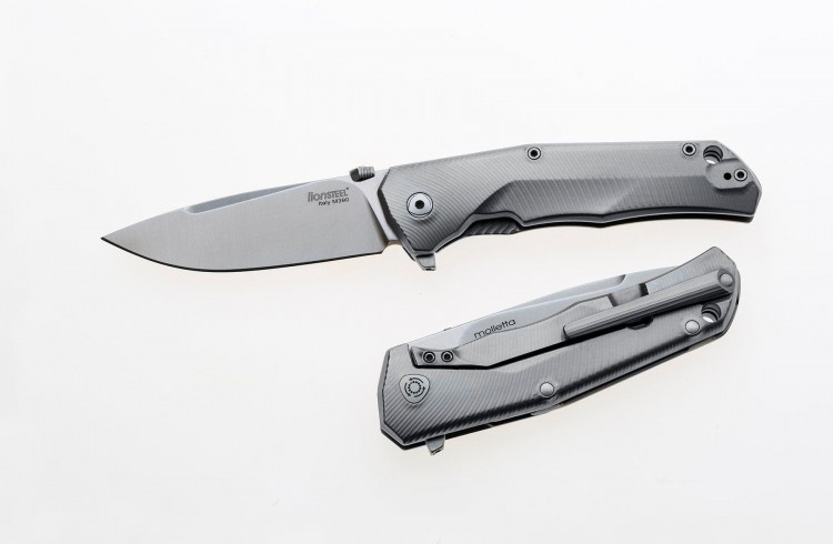 Складной нож Lionsteel TRE Titanium, grey TREGY