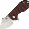 Cuchillo Kizer Cutlery Flip Shank Framelock Brown folding knife