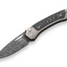 Складной нож LionSteel TWAIN Damascus Ti Grey CF