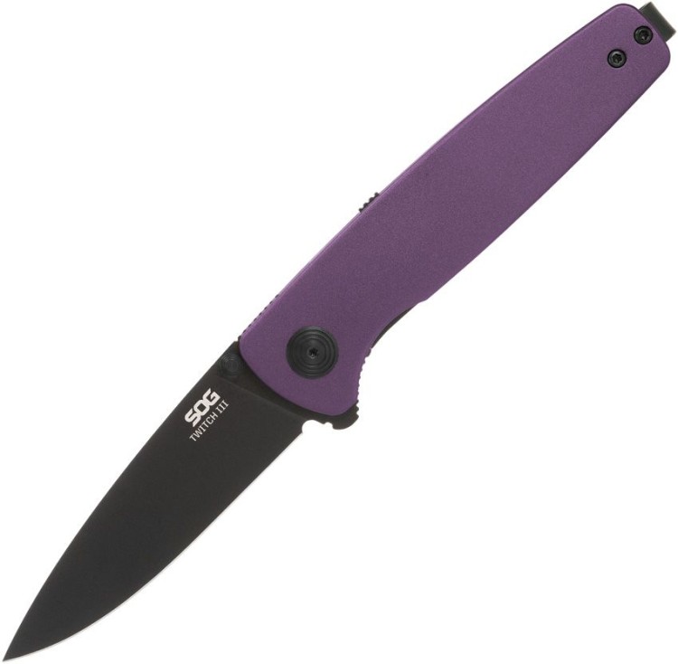 Cuchillo Cuchillo plegable | Navajas SOG Twitch III | Purple