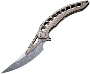 Cuchillo plegable | Navajas Rike Knife Alien 4 | Damasteel | Titanium