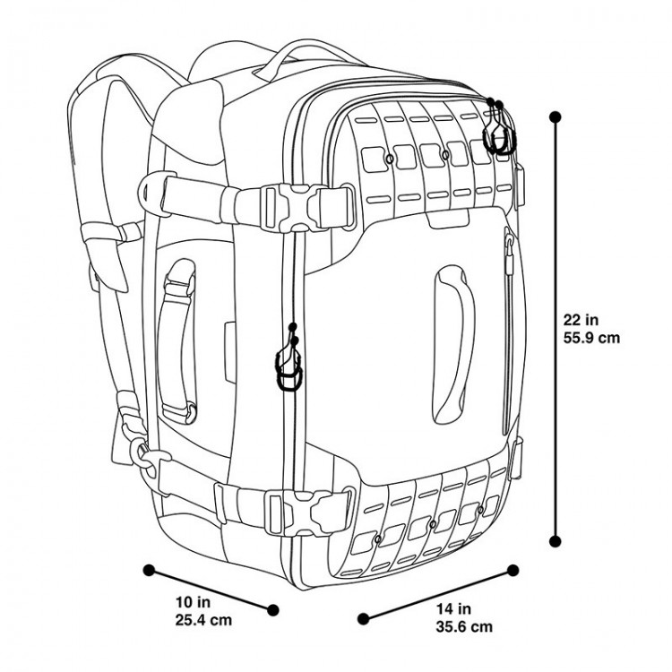 Cuchillo Maxpedition AGR Ironcloud Adventure Travel Bag black RCDBLK 