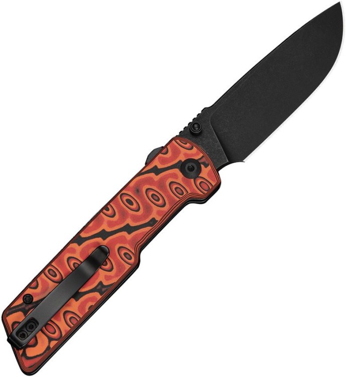 CIVIVI Zygon Nitro-V Orange & Black Micarta Black Stonewash