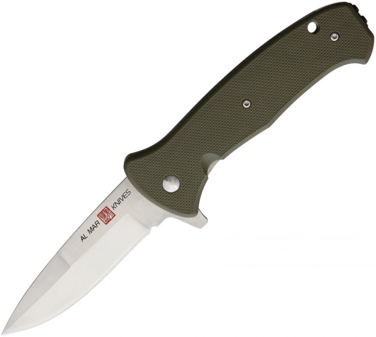 Складной нож Al Mar SERE 2020 Linerlock folding knife, olive drab