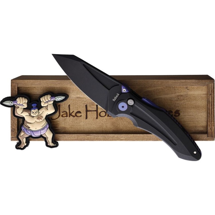 Jake Hoback Knives Sumo Button Lock Black B021BP
