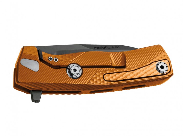 Lionsteel ROK Aluminium black folding knife orange ROKAOB Lionsteel ROK Aluminium black folding knife orange ROKAOB