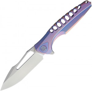 Rike Knives Thor 5 Framelock M390 folding knife blue/purple