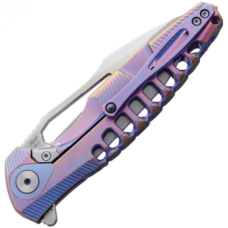Cuchillo Cuchillo plegable Rike Knives Thor 5 Framelock M390 blue/purple Cuchillo Cuchillo plegable Rike Knives Thor 5 Framelock M390 blue/purple