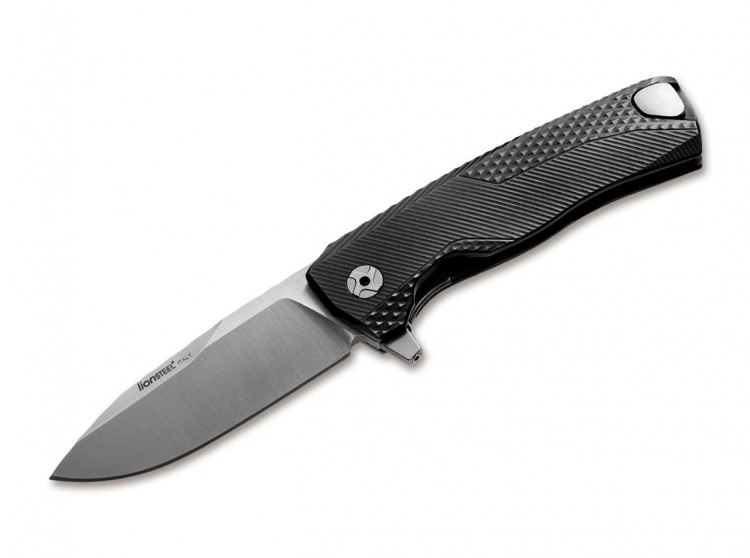 Складной нож Lionsteel ROK Aluminium folding knife black ROKABS
