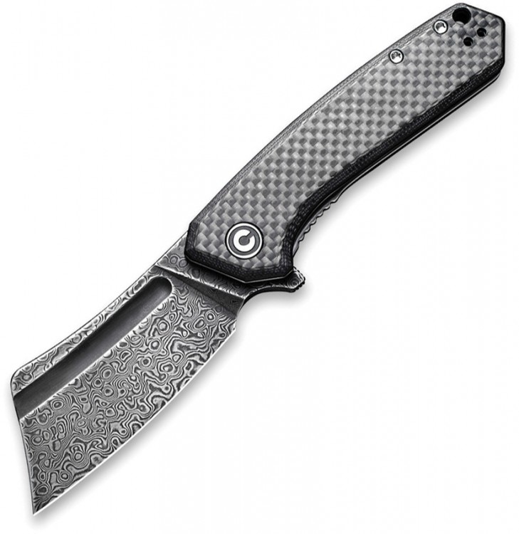 Складной нож CIVIVI Mini Bullmastiff folding knife damascus twill carbon C2004DS-1