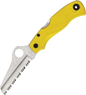 Cuchillo plegable | Navajas Spyderco Saver Salt | Lockback Yellow