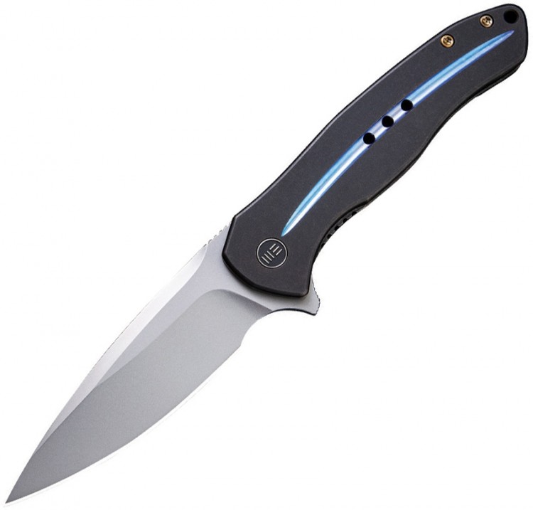 Складной нож We Knife Kitefin black/blue titanium 2001E