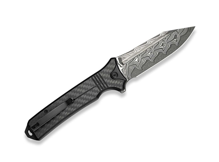 Cuchillo Cuchillo plegable | Navajas CIVIVI Neurohaptic | Damascus CF | G10 Black Cuchillo Cuchillo plegable | Navajas CIVIVI Neurohaptic | Damascus CF | G10 Black