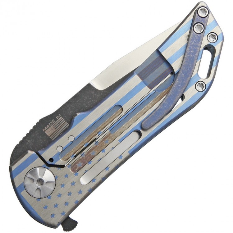 Складной нож Darrel Ralph Dominator CF Blue Flag Bowie folding knife Складной нож Darrel Ralph Dominator CF Blue Flag Bowie folding knife