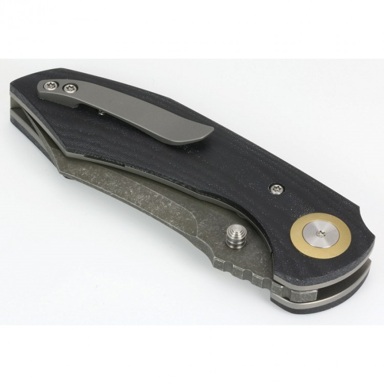 Alliance Designs Bangarang Black stonewash, Black micarta  Alliance Designs Bangarang Black stonewash, Black micarta