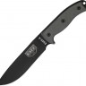 Нож ESEE Model 6, black/black, OD green plastic sheath