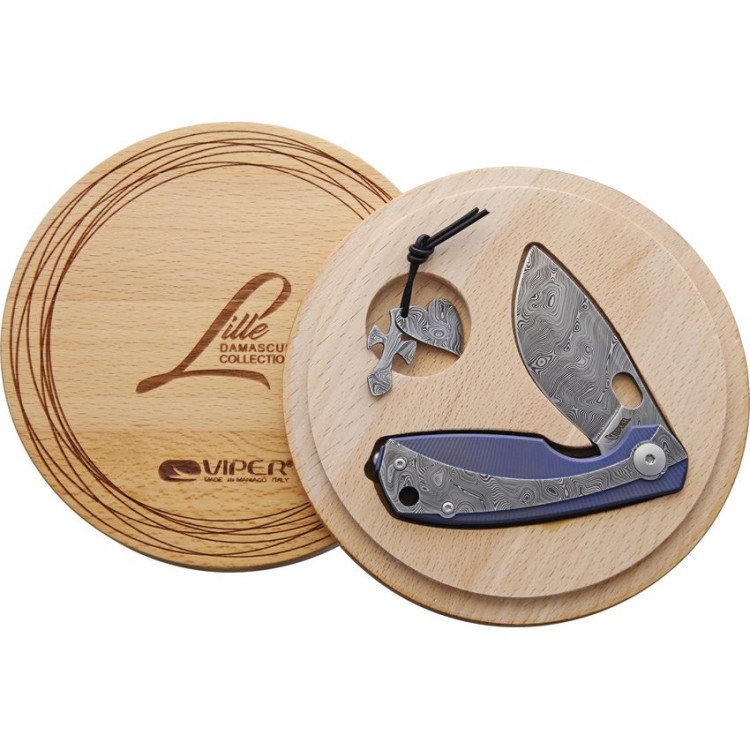 Viper Lille Framelock Blue Titanium folding knife Viper Lille Framelock Blue Titanium folding knife
