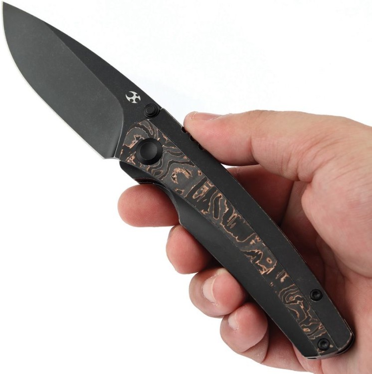 Cuchillo Cuchillo plegable | Navajas Kansept Knives Raven | Copper CF