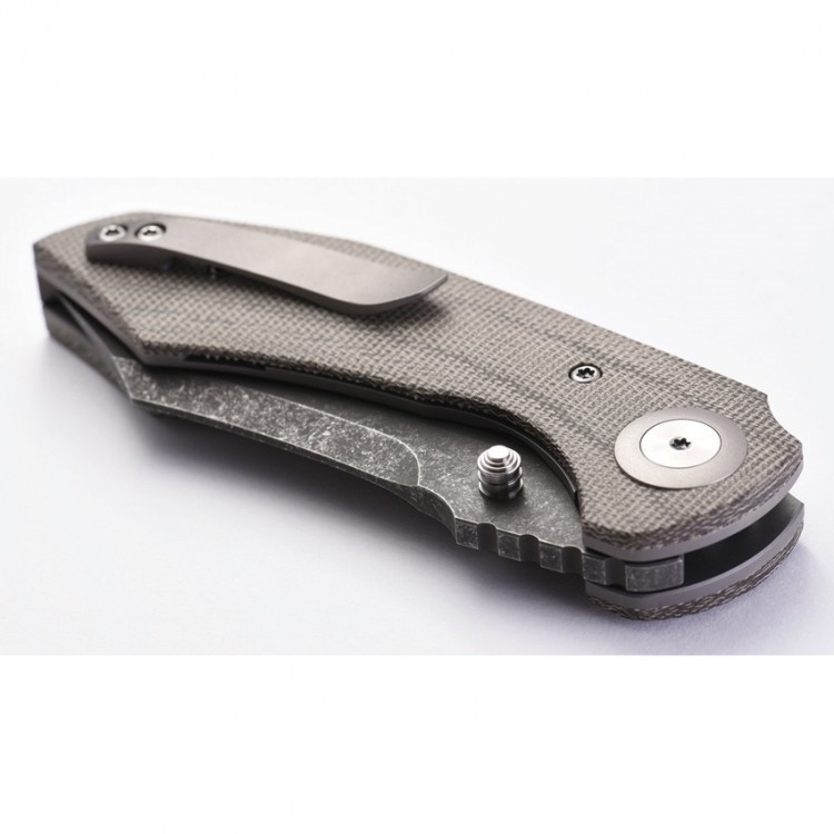 Alliance Designs Bangarang Black stonewash, Green micarta  Alliance Designs Bangarang Black stonewash, Green micarta