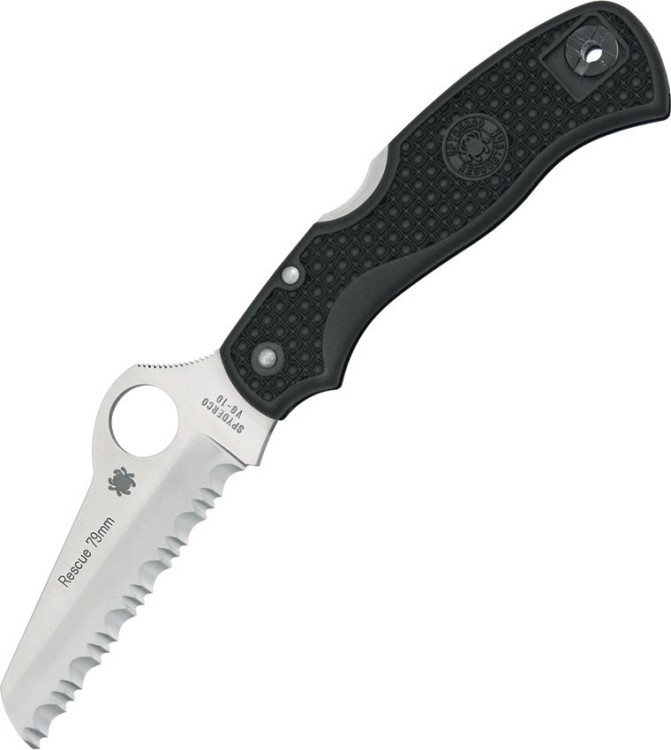 Taschenmesser Spyderco Rescue 79mm | Black
