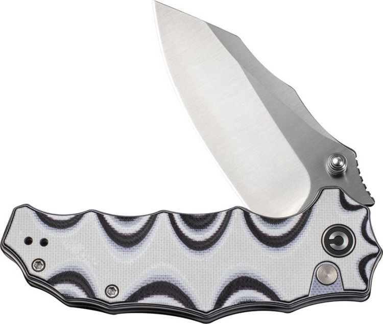 Cuchillo Cuchillo plegable | Navajas CIVIVI Natterjack | 14C28 | Black & White G10 Cuchillo Cuchillo plegable | Navajas CIVIVI Natterjack | 14C28 | Black & White G10