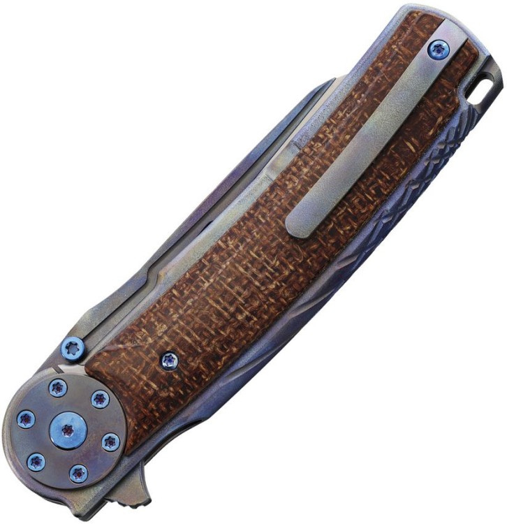 Taschenmesser Reate Knives Jack 2.0 | M390 | Titanium / brown burlap micarta