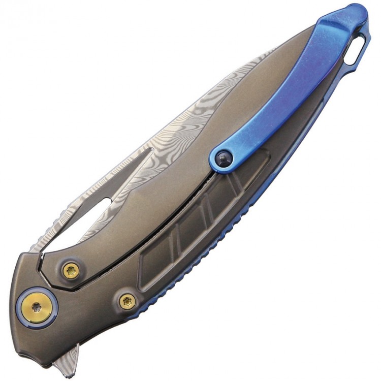 Cuchillo Cuchillo plegable Rike Knives 1902 Framelock Damasteel 