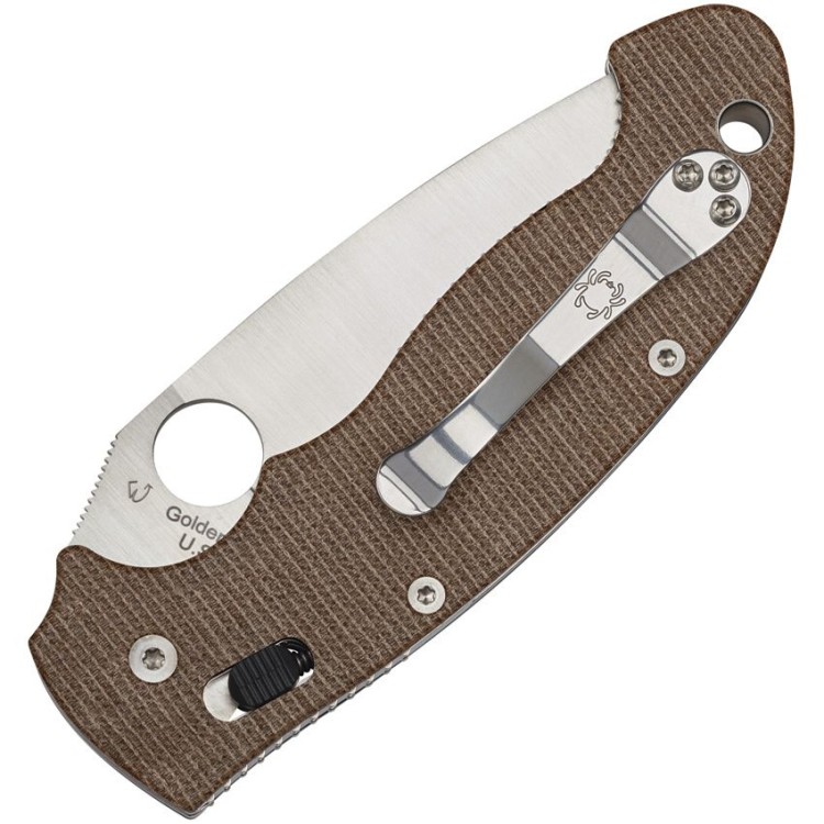 Складной нож Spyderco Manix 2 XL Brown Canvas Micarta, CPM Cru-Wear Складной нож Spyderco Manix 2 XL Brown Canvas Micarta, CPM Cru-Wear