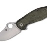 Cuchillo Cuchillo plegable | Navajas Spyderco SpyNano Flash Batch Titanium | Green Micarta