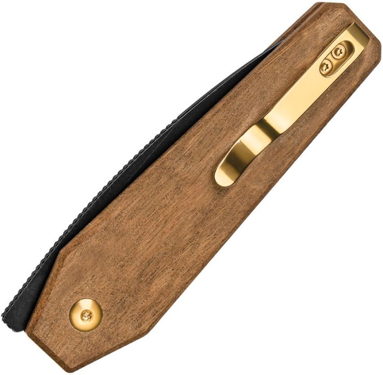 Cuchillo Cuchillo plegable | Navajas Kizer Tomb Nitro-V Black Stonewash | Mkuruti Wood