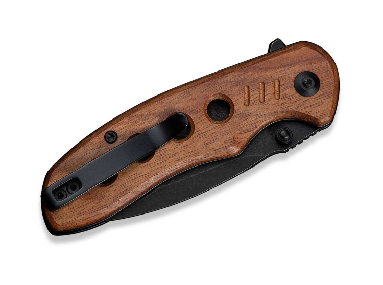 Складной нож CIVIVI Triptych | 14C28N Guibourtia Black Stonewashed | Wood