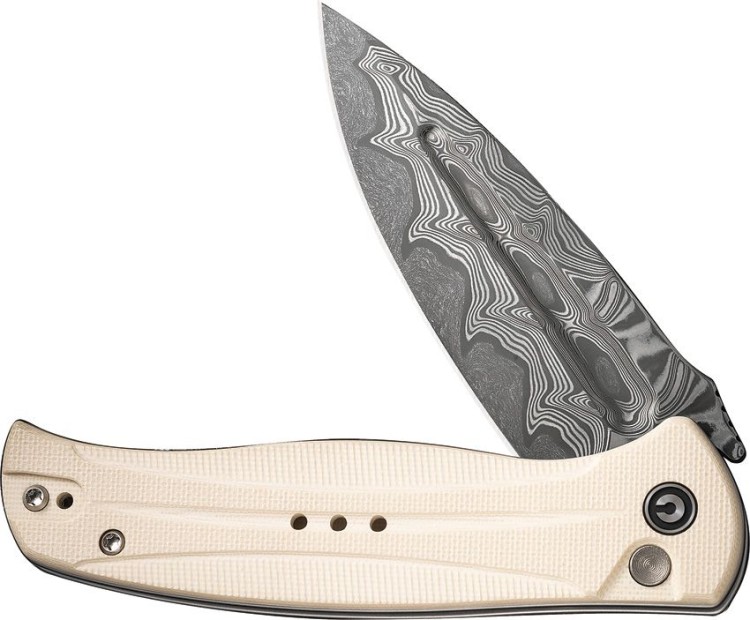 Cuchillo Cuchillo plegable | Navajas CIVIVI Incindie | Damascus | G10 Ivory Cuchillo Cuchillo plegable | Navajas CIVIVI Incindie | Damascus | G10 Ivory