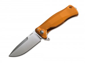Lionsteel SR-11 Aluminum satin folding knife orange SR11AOS