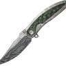 Cuchillo Cuchillo plegable | Navajas WE Knife Quinseris | Damascus Ti CF Jungle Wear