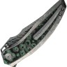 Cuchillo Cuchillo plegable | Navajas WE Knife Quinseris | Damascus Ti CF Jungle Wear