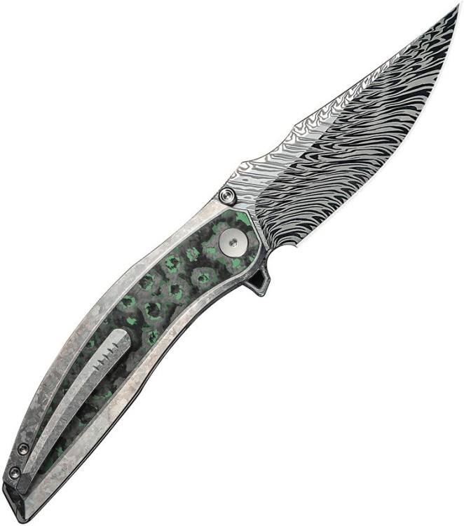 Cuchillo Cuchillo plegable | Navajas WE Knife Quinseris | Damascus Ti CF Jungle Wear Cuchillo Cuchillo plegable | Navajas WE Knife Quinseris | Damascus Ti CF Jungle Wear